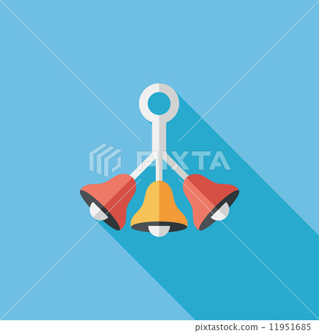 baby rattle flat icon with long shadow,EPS 10 11951685