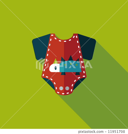 baby onesie flat icon with long shadow,EPS 10 11951708