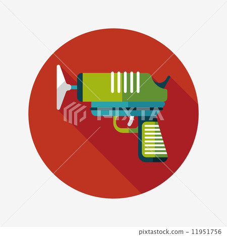 toy gun flat icon with long shadow,eps10 toy gun flat icon with long shadow,eps10 11951756