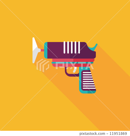 toy gun flat icon with long shadow,eps10 11951869