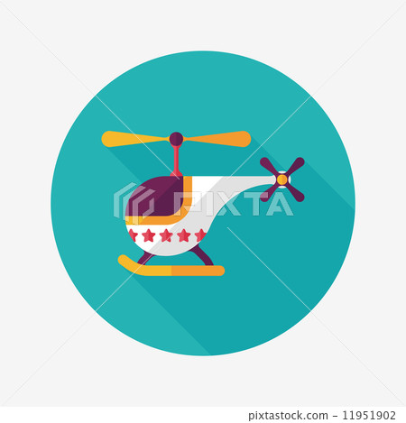helicopter flat icon with long shadow,eps10 11951902