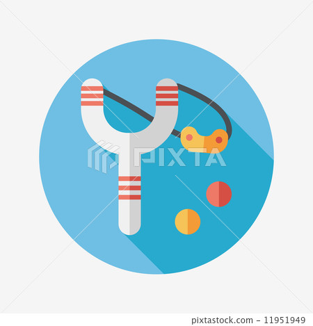 slingshot flat icon with long shadow,eps10 slingshot flat icon with long shadow,eps10 11951949