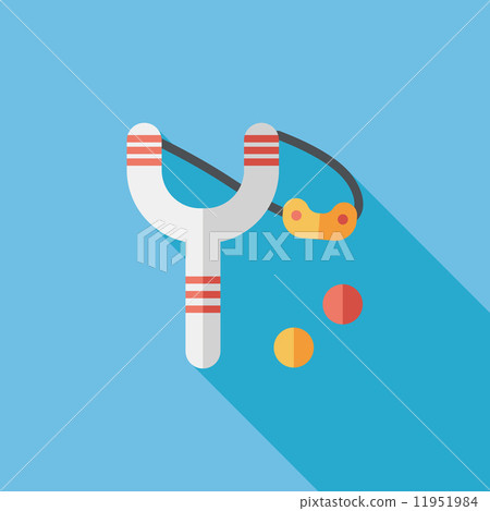 slingshot flat icon with long shadow,eps10 11951984