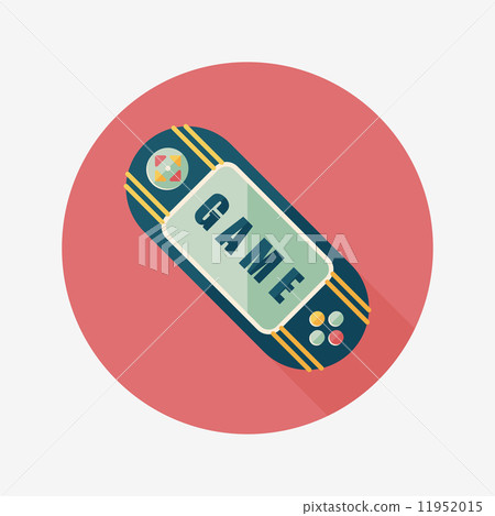Handheld game flat icon with long shadow,eps 10 Handheld game flat icon with long shadow,eps 10 11952015