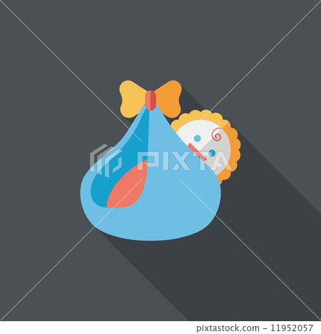 baby flat icon with long shadow - Stock Illustration [11952057] - PIXTA
