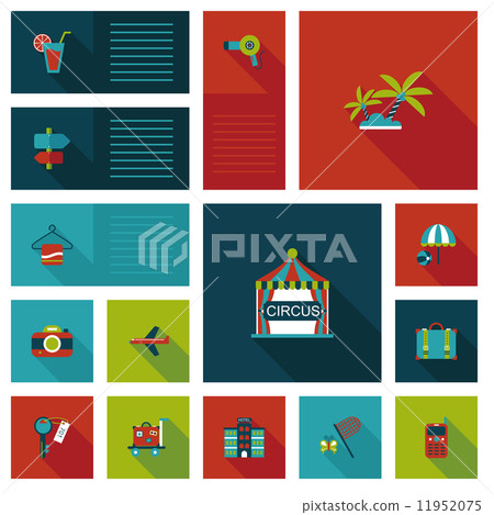 traveling flat ui background,eps10 11952075