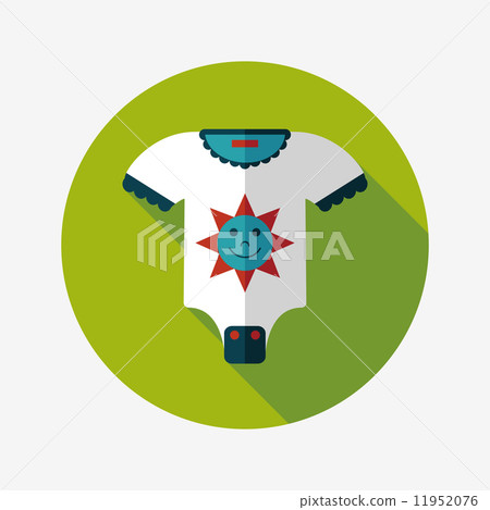 baby onesie flat icon with long shadow,EPS 10 11952076