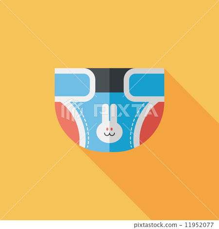 diaper flat icon with long shadow,EPS 10 11952077