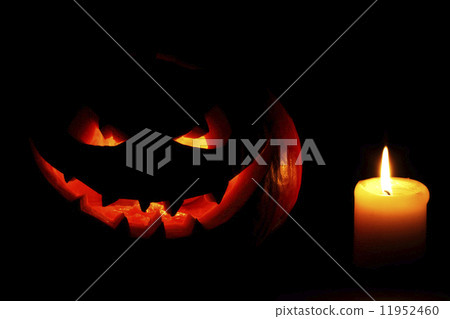 Halloween pumpkin and candle 11952460