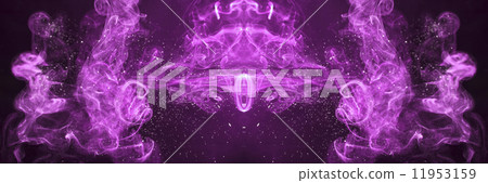 colorful smoke of Joss stick 11953159