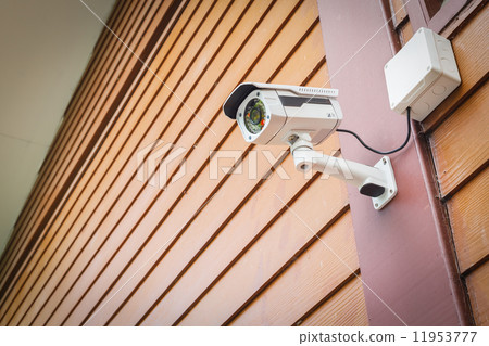 cctv camera security on wall background for safety concept cctv camera security on wall background for safety concept 11953777