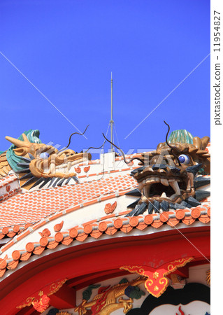 四月沖繩首里城堡·大師龍龍建築裝飾 11954827