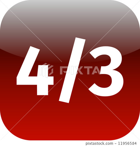 Aspect ratio 4:3 widescreen tv sign icon. LCD Monitor symbol. 11956584