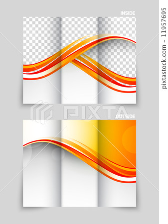 Tri-fold brochure template design 11957695