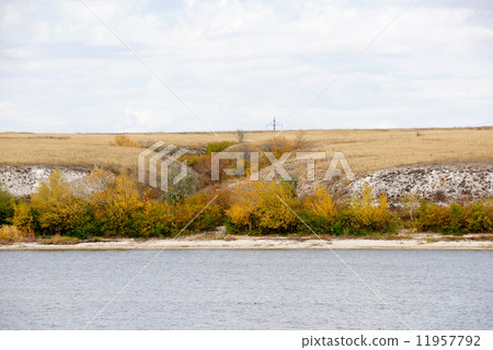 Coastline of the river Don. Russia. 11957792