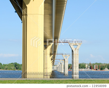 Bridge on the river Volga, Russia Bridge on the river Volga, Russia 11958099