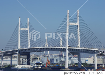 Yokohama Bay Bridge and Tsurumi Tsubasabashi 11958658