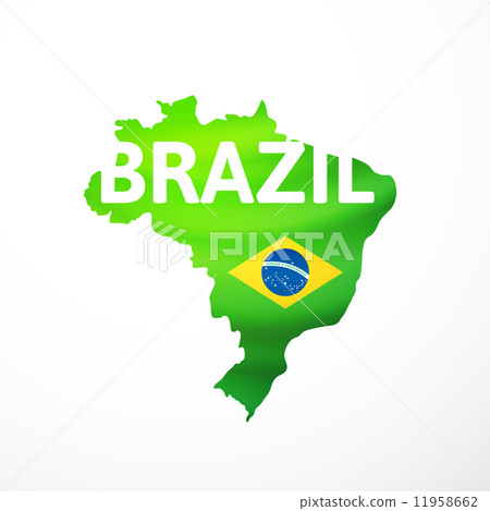 Vector flag maps of Brazil 11958662