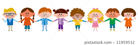 Children of the world holding hands - Stock Illustration [11959532] - PIXTA