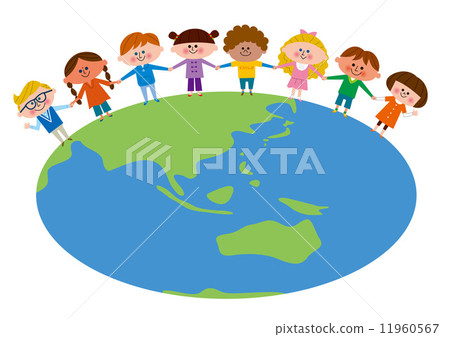 全球環境孩子們手牽著手 11960567