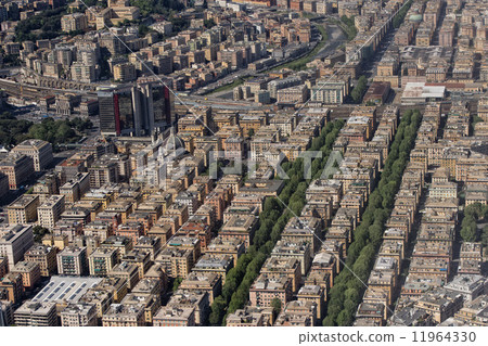 Genoa Italy aerial view 11964330