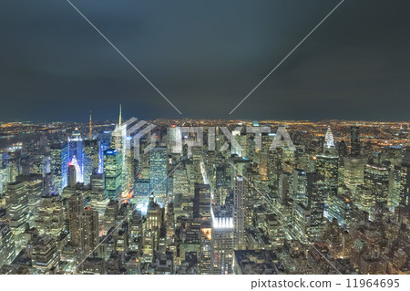 New York night view panorama cityscape New York night view panorama cityscape 11964695