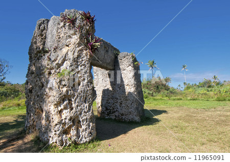 Tonga Polynesia paradise old coral dolmen 11965091