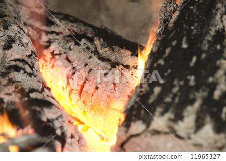 wood embers detail 11965327