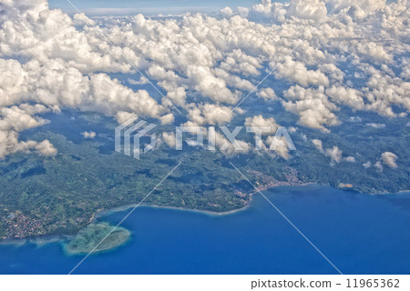 Indonesia Sulawesi Manado Area Aerial view Indonesia Sulawesi Manado Area Aerial view 11965362