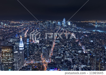 New York night view panorama cityscape New York night view panorama cityscape 11965645