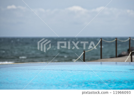 pool in tropical beach pool in tropical beach 11966093