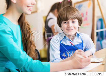 teacher and student in the classroom teacher and student in the classroom 11966950