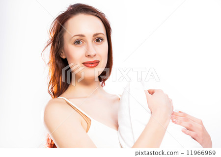 portrait of a young woman in the bedroom portrait of a young woman in the bedroom 11966969