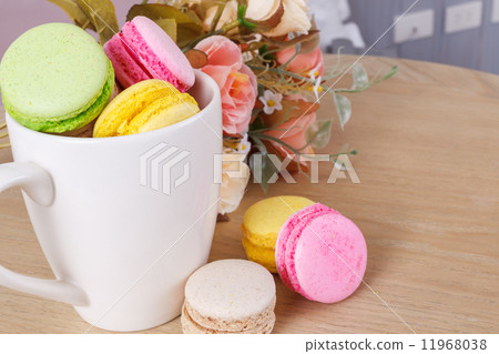 traditional french colorful sweet Macaron in cup traditional french colorful sweet Macaron in cup 11968038