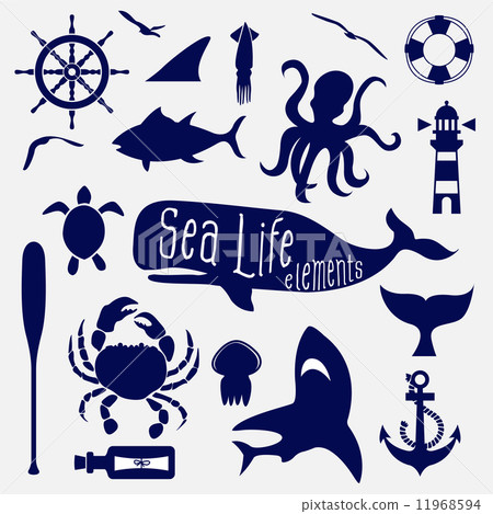 sea life element,icon set sea life element,icon set 11968594