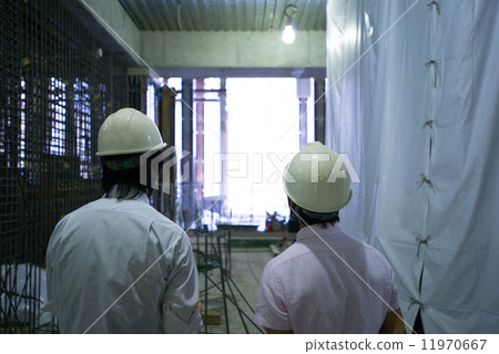 A young man looking ahead of the construction industry 11970667