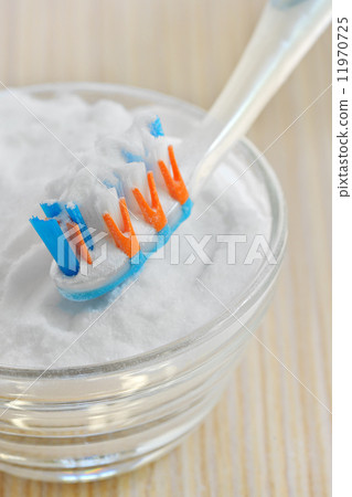 sodium bicarbonate and toothbrush 11970725
