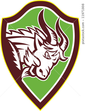 Mountain Goat Ram Angry Head Retro 11971808