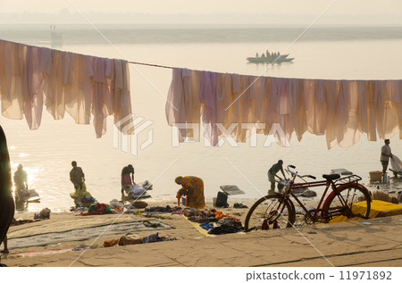Scene 2 of Indian morning banaras washing 2 Scene 2 of Indian morning banaras washing 2 11971892