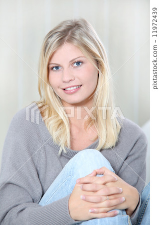 Closeup of beautiful blond woman 11972439