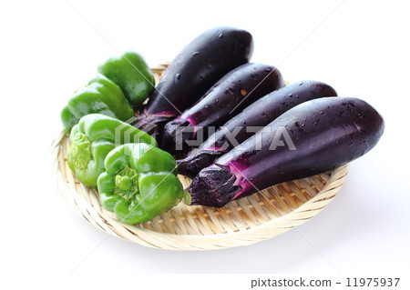 Eggplant and green pepper 11975937