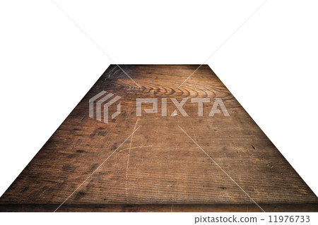 Empty wooden table top on white background Empty wooden table top on white background 11976733