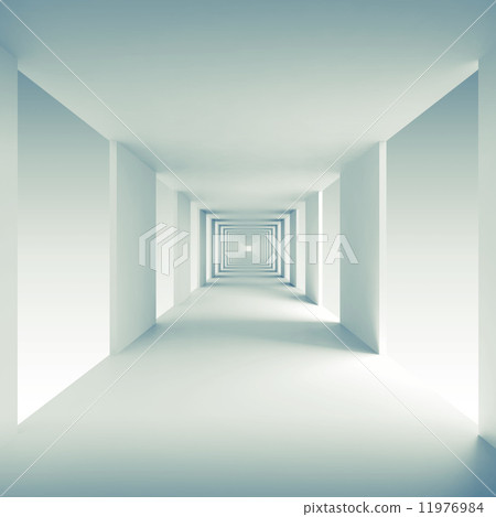 Abstract architecture 3d background, empty corridor perspective Abstract architecture 3d background, empty corridor perspective 11976984