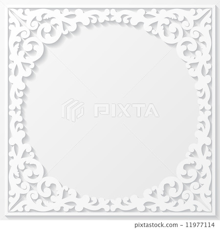 Paper floral frame. Vector illustration Paper floral frame. Vector illustration 11977114