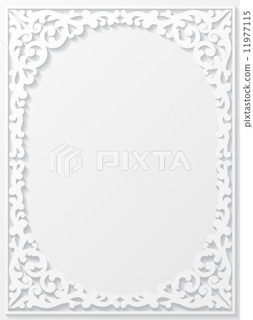 Paper floral frame. Vector illustration Paper floral frame. Vector illustration 11977115