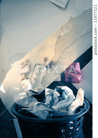 Messy place with paper 11977321