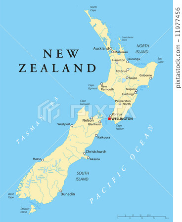 New Zealand Political Map New Zealand Political Map 11977456