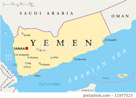 Yemen Political Map 11977523
