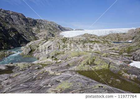 Svelgabreen glacier (Folgefonna National Park, Hordaland county, Svelgabreen glacier (Folgefonna National Park, Hordaland county, 11977764