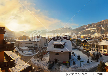 Sunrise in mountains ski resort Bad Hofgastein - Austria Sunrise in mountains ski resort Bad Hofgastein - Austria 11979013
